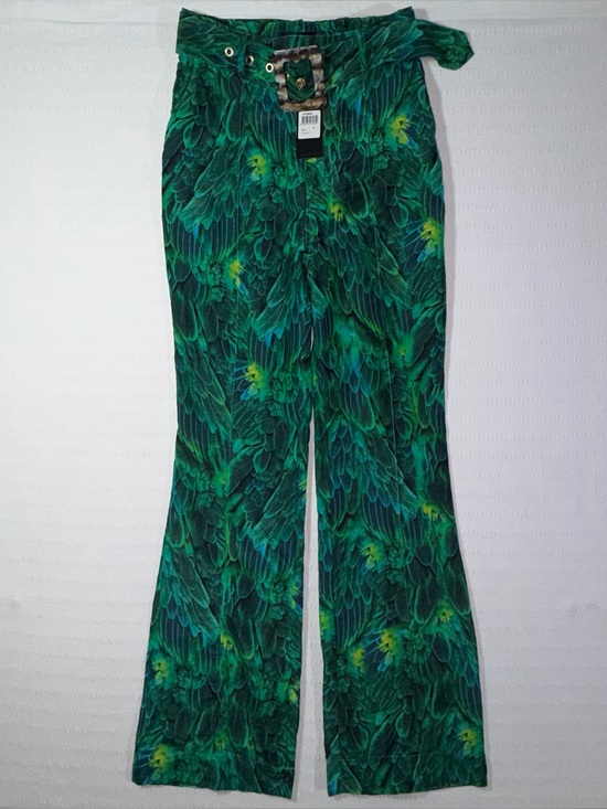 Aqua Blu Pants - NWT Aqua Blu Australia Victoria Hummingbird Silk Flare Pants S Designer Resort